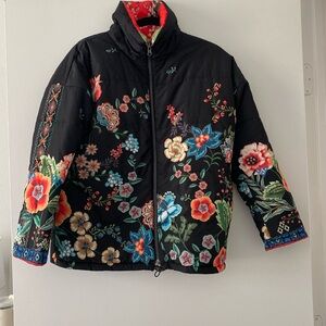 Johnny Was puffer jacket.Fully reversible. Worn one time. Excellent condition.